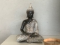 Preview: Sitzender Buddha zweifarbig edel verziert 24x17x10 cm