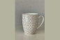 Preview: Tasse Porzellan gemustert weiß grau Ornamente Becher 250 ml