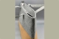 Preview: Tasche Shopper Filz Kork hellgrau beige Reißverschluss 46x31x16 cm