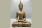 Preview: Buddha Figur groß sitzend gold Handarbeit 43 cm