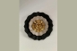 Mobile Preview: Bild Wandhänger Blume 3D aus Metall schwarz gold beige 49 cm