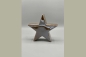 Preview: Stern Aufsteller Keramik glasiert pearl taupe nougat 15,8 cm