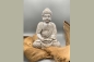 Preview: Buddha sitzend grau aus Magnesia für Außenbereich Steinoptik 20x17x30 cm