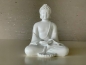 Preview: Buddha Figur sitzend klein weiß 10x12x7 cm