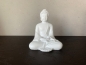 Preview: Buddha Figur sitzend klein weiß 10x12x7 cm