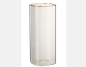 Mobile Preview: Vase Glas transparent gold 25 x 10 cm