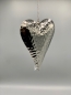 Preview: Herz Deko Aluminium silber groß 20 x 14 cm
