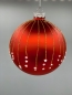 Mobile Preview: Weihnachtskugel Glas rot gold Glitter Streifen 10 cm