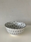Mobile Preview: Bowl Schale aus Porzellan blumen gemustert schwarz-weiß