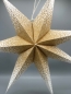 Mobile Preview: Leuchtstern Weihnachtsstern Papier 7 Zacken Gold weiß gesprengelt 60 cm