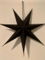 Mobile Preview: Leuchtstern Weihnachtsstern Papier 7 Zacken schwarz gemustert Ornamente 60 cm