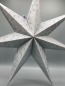 Mobile Preview: Leuchtstern Weihnachtsstern Papier 7 Zacken silber gemustert 60 cm