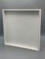 Preview: Tablett eckig Deko weiß aus Holz 30 x 30 x 3 cm