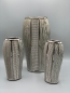 Mobile Preview: Vase Strass Keramik 20 cm silber glänzend klein
