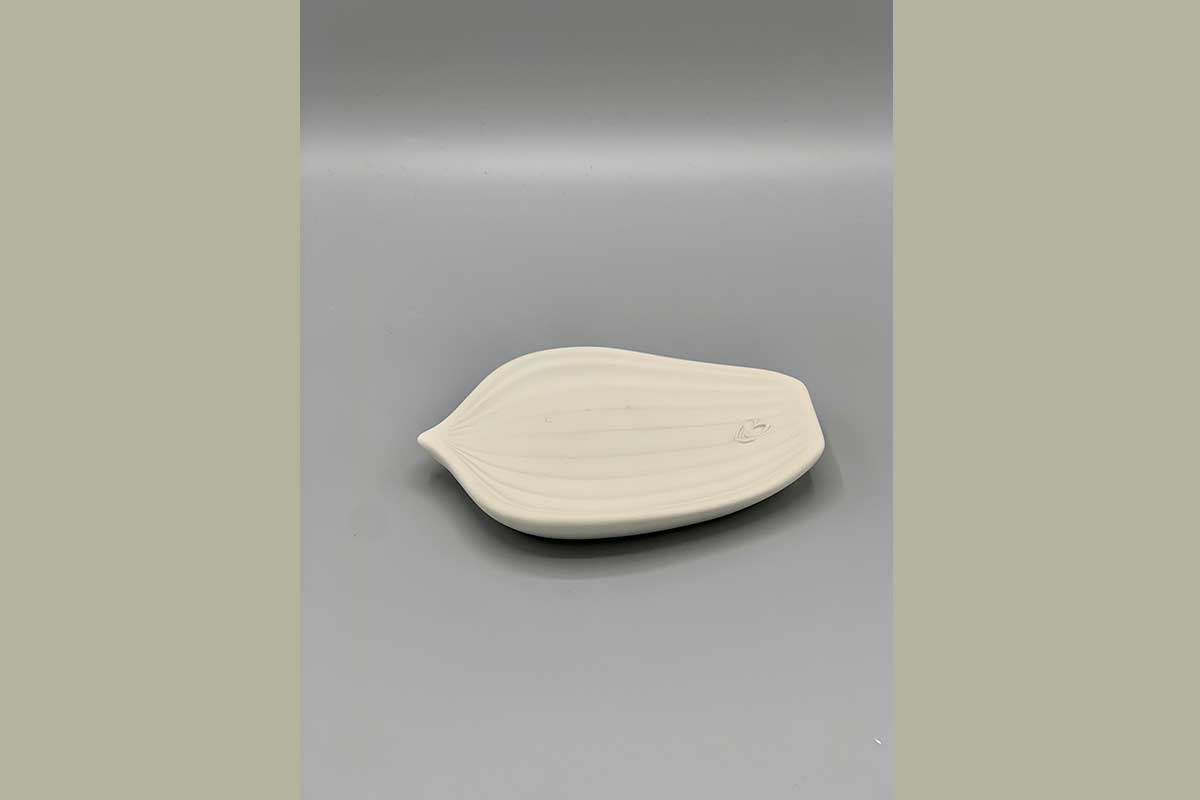 Seifenablage Schale Blattdesign in weiß von Lene Bjerre 14 x 10,5 cm