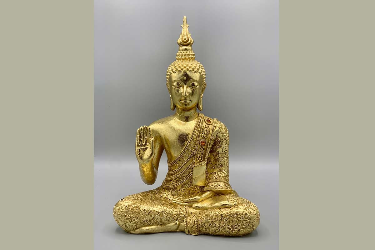 Buddha Thai gold asiatische Deko 21x31x10 cm