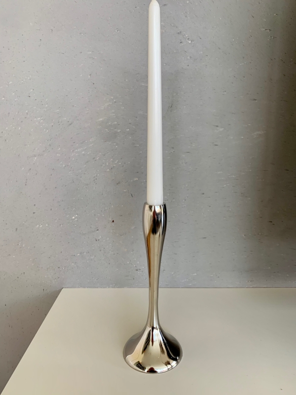 Leuchter Kerzenhalter "Chic" silberfarben Aluminium 22 cm