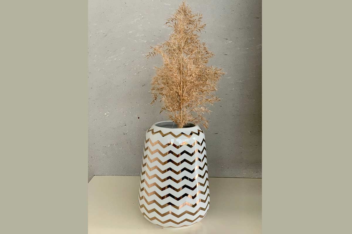 Vase weiß gold Lene Bjerre 18 cm Keramik Porzellan