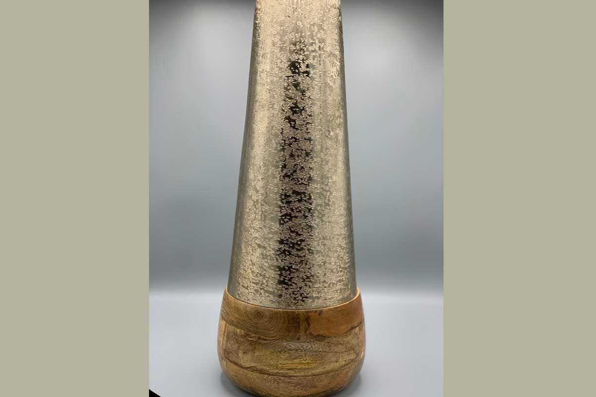 Vase Metall Deko champagner Galana 52 cm