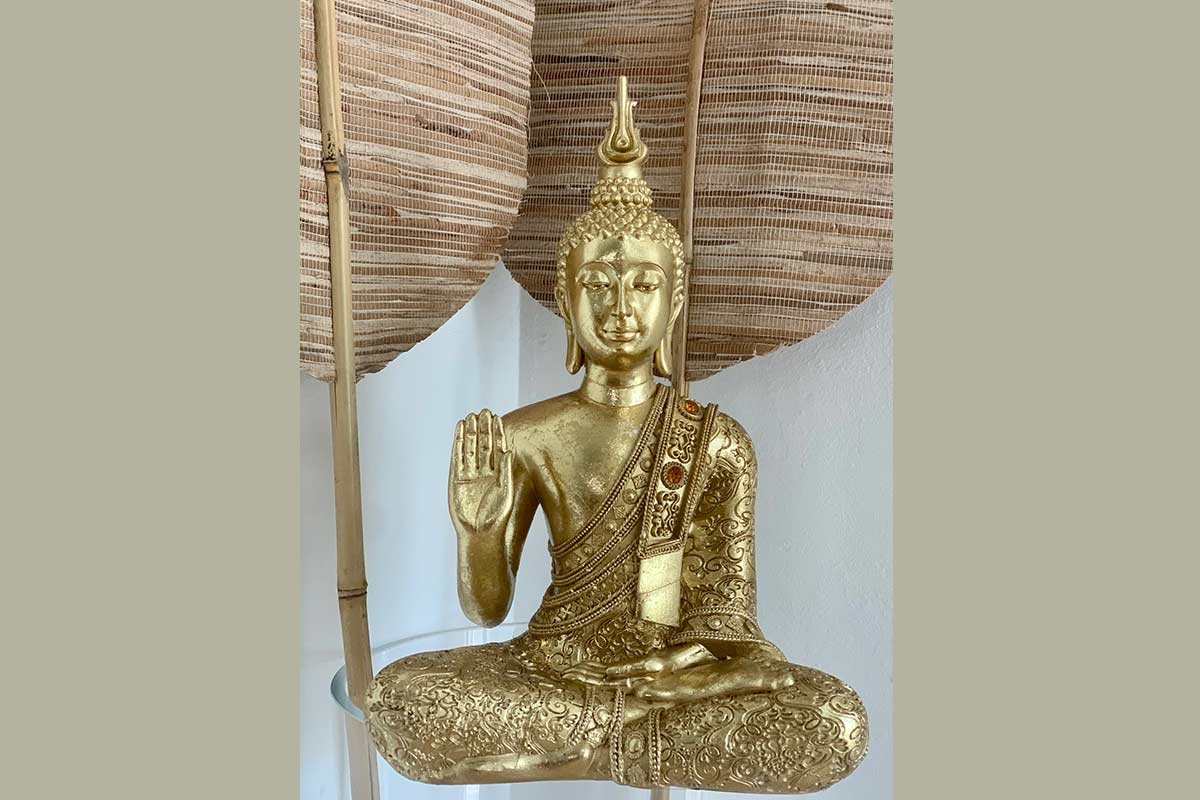 Buddha Thai gold asiatische Deko 21x31x10 cm