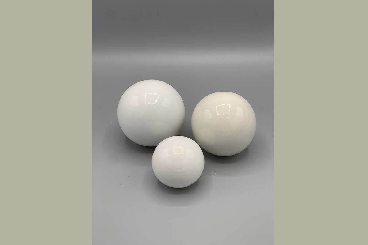Dekokugeln 3-er Set Whiteball weiss Keramik 5/6/7 cm