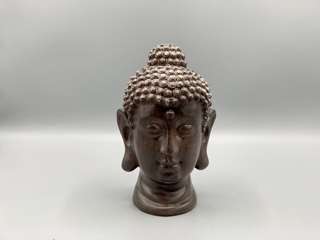 Buddhakopf braun 12 x 20 x 12 cm