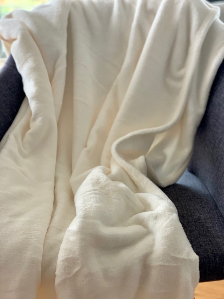 Decke Plaid Fleece off-white 130 x 180 cm