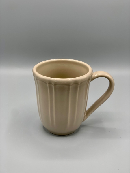 Tasse Porzellan taupe nougat Tee Kaffee Mug Vintage 350 ml