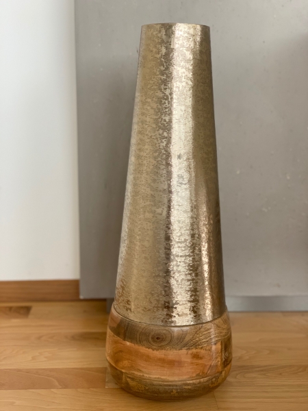 Vase Metall Deko champagner Galana 52 cm