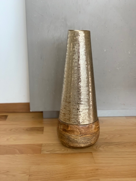 Vase Metall Deko champagner Galana 36,5 cm